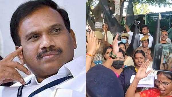 ஆ.ராசாவை கண்டித்து திடீரென திரண்ட பாஜக மகளிர் அணி.. கோவையில் ஆர்ப்பாட்டம்