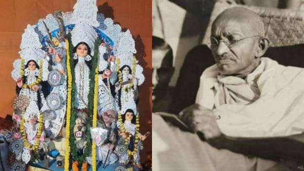 காந்தியை மகிஷாசுரனாக சித்தரித்து இந்துமகா சபை அட்டூழியம்- மத்திய அரசு அதிரடி உத்தரவால் நீக்கம்!