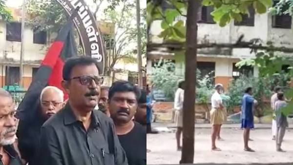 அரசு பள்ளியில் ஆர்எஸ்எஸ்.. காக்கி டவுசருடன் “ஷாகா” பயிற்சி! கோவையில் “பரபர”.. தபெதிக ஆர்ப்பாட்டம்