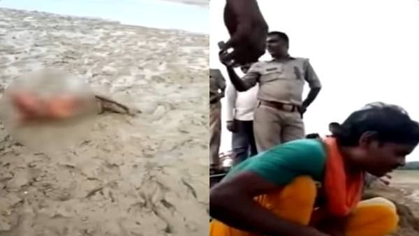 புதைக்குழியில் சிக்கிய முதியவர்! காப்பாற்றாமல் சிரித்தபடி வீடியோ எடுத்த போலீஸ்! உபியில் பரபர சம்பவம்