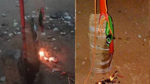 பாஜக கொடி தீ வைத்து எரிப்பு.. மர்ம நபர்கள் அட்டகாசம்.. தென்காசி அருகே பரபரப்பு.. போலீஸ் விசாரணை