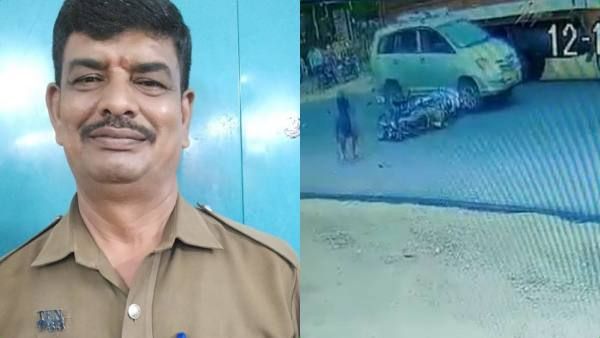 தென்காசி அருகே இனோவா கார் மோதி விபத்து.. போலீஸ் கான்ஸ்டபிள் பலி.. பதைபதைக்க வைக்கும் சிசிடிவி காட்சி