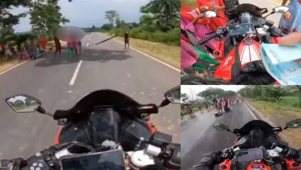 நம்மூர்லயாவது ரோட்டு சைடுல நின்று கையசைப்பாங்க.. பீகாரில் குறுக்கே கயிறே கட்டுறாங்களாம்.. பரிதாபம்