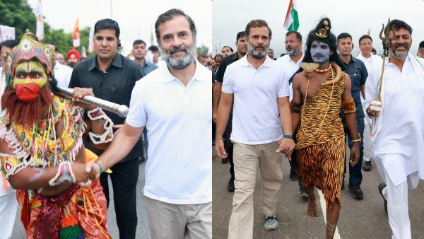 அந்த பக்கம் சிவன்.. இந்த பக்கம் அனுமன்.. பாரத் ஜோடோ யாத்திரையில் ராகுல் சம்பவம்.. பெருகும் ஆதரவு!