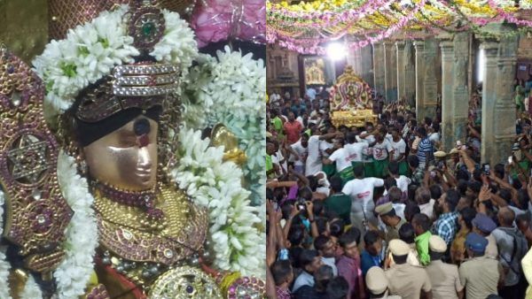 துள்ளி வந்த வேல்..கையில் வாங்கிய சிக்கல் சிங்கார வேலர்..ஆறாக பெருகிய வியர்வை..விண்ணை எட்டிய அரோகரா