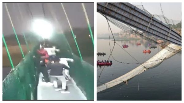 கேபிள் அறுந்து.. குஜராத் பாலம் உடைந்த கடைசி நொடி நடந்தது என்ன? அலறிய மக்கள்.. அதிர வைக்கும் காட்சி