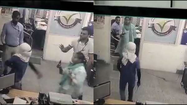 சிங்கப்பெண்! கத்தியுடன் வந்த கொள்ளையன்.. தனியாளாக விரட்டிய பெண் வங்கி மேலாளர்.. மாஸ் சம்பவம்!