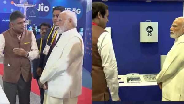 5 ஜி இணைய சேவை எப்படி இருக்கும்?.. பிரதமர் மோடிக்கு நேரில் டெமோ காட்டிய ஆகாஷ் அம்பானி!