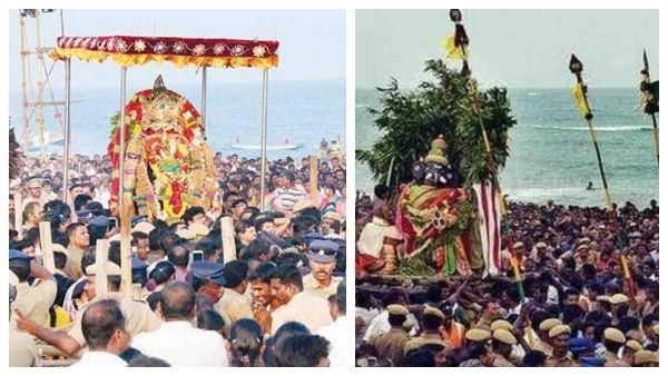 சூரனை சம்ஹாரம் செய்த ஜெயந்திநாதர்..திருச்செந்தூர் கோவில் அருகில் கூடிய கூட்டம் தலையா கடல் அலையா?