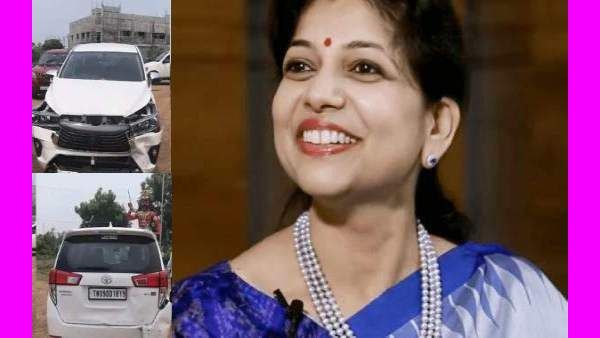 அச்சச்சோ.. கார் விபத்தில் சிக்கிய அன்புமணியின் மனைவி சவுமியா.. திண்டிவனம் ரோட்டில் என்னாச்சு..?