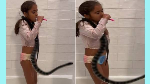 பாத்ரூமில் யார் பாருங்க.. பெண்ணின் உடம்பெல்லாம் இறுகப்பற்றி.. ஆமா, அதென்ன கருப்பா.. நெளியும் 