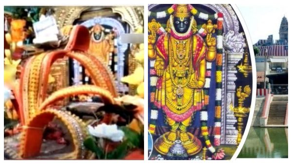 3 அடி நீளம்.. 2 அடி உயரம்.. மாலை அல்ல! காலணியை காணிக்கையாக வழங்கும் கிராம மக்கள்.. விசித்திர வழிபாடு