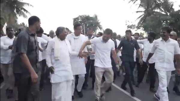 நிறுத்துங்க நிறுத்துங்க.. போதும்.. ராகுல் யாத்திரையில் பதறியடித்து ஓடி வந்த வேணுகோபால் - என்னாச்சு?