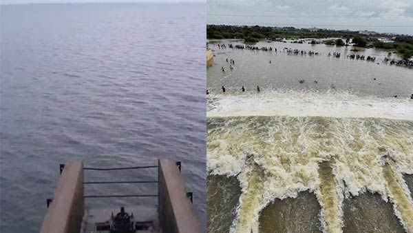 நிரம்பும் செம்பரம்பாக்கம் ஏரி....விநாடிக்கு 500 கனஅடி நீர் வெளியேற்றம்..வெள்ள அபாய எச்சரிக்கை