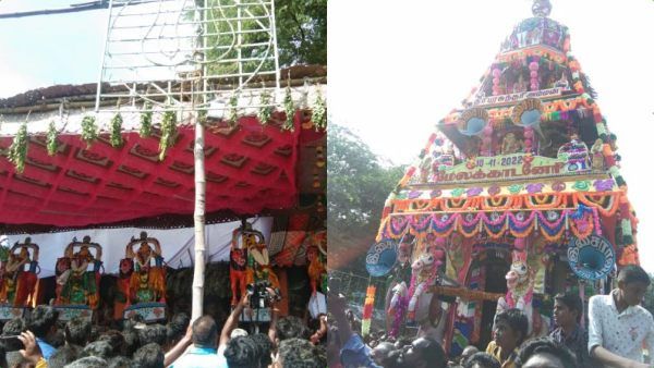 அக்கா தங்கைகள் 7 பேர்..முத்தாளம்மன் திருவிழா..கல்லுப்பட்டியில் வலம் வந்த பிரம்மாண்ட சப்பரங்கள்