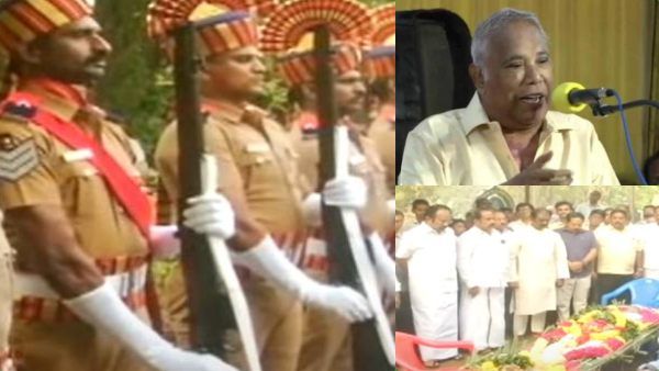 துப்பாக்கிக்குண்டுகள் முழங்க அவ்வை நடராஜனுக்கு இறுதிச்சடங்கு.. மயிலாப்பூரில் உடல் நல்லடக்கம்