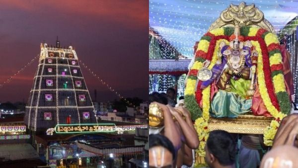 திருச்சானூர் பிரம்மோற்சவம் - ஏழுமலையானின் தங்க காசுமாலை..கஜ வாகனத்தில் எழுந்தருளிய பத்மாவதி தாயார்