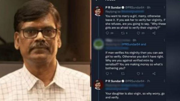 உங்க மகள் விர்ஜினா? பெண் கன்னித்தன்மை பற்றி தகாத பதிவு - ட்வீட்டால் வாங்கிக்கட்டும் பிஆர் சுந்தர்