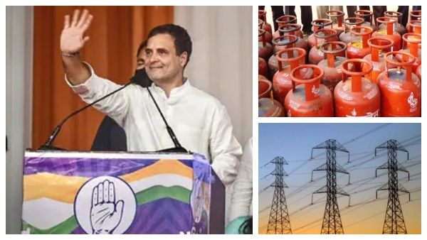 ரூ.500க்கு கேஸ் சிலிண்டர்.. இலவச மின்சாரம்.. 10 அதிரடி வாக்குறுதிகள்.. பாஜக கனவை கலைக்க காங். வேகம்! 