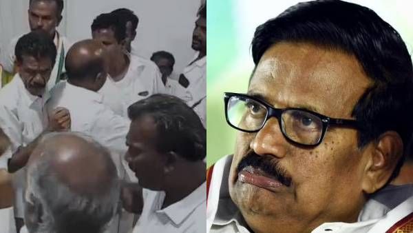 சேர்ந்தே இருப்பது..காங்கிரஸும் கோஷ்டி மோதலும்! குண்டுராவ் முன்னால் பறந்த சேர்கள்! அலறிய கேஎஸ் அழகிரி