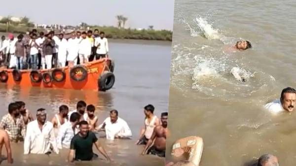 பாஜகவை நம்பாதீங்க.. திடீரென கடலுக்குள் குதித்த காங்கிரஸ் எம்எல்ஏ.. பரபர குஜராத் தேர்தல்..என்னாச்சு?