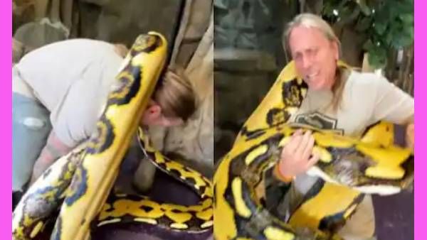 ஹய்யய்யோ.. வெட்டவெளியில், நபரை கட்டிப்பிடித்து கொண்ட 