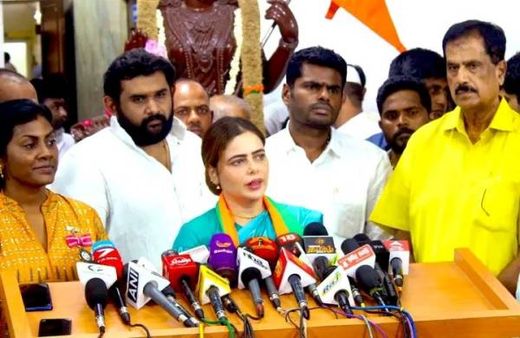 நான் தமிழ் குடும்பமில்ல.. தமிழை திணிப்பது தவறு.. அதில் 3 முறை “பெயில்” - பாஜக பெண் நிர்வாகி சர்ச்சை