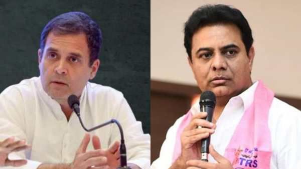 காங்கிரஸ் VS டிஆர்எஸ்.. சொந்த தொகுதிலேயே ஜெயிக்கல! “சர்வதேச தலைவர்” என ராகுலை கலாய்த்த கேசிஆர் மகன்