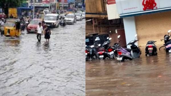 இடைவிடாது கொட்டிய கனமழை.. சென்னை சாலையில் நீந்தி செல்லும் வாகனங்கள்.. வடியவைக்க இன்னும் வேகம் தேவை