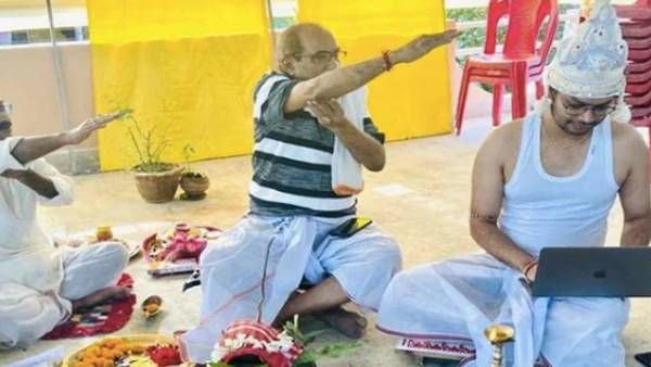 'WFH- அட்ராசிட்டிஸ்' தாலி கட்டும் நேரத்தில் லேப்டாப்புடன் மணமேடையில் மாப்பிள்ளை.. நெட்டிசன்கள் கலகல!