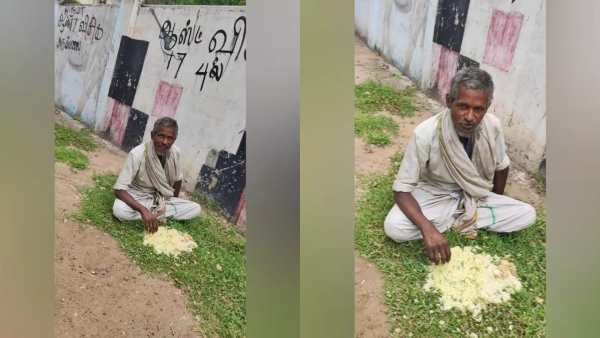 பசியின் கோரம்.. தெரு நாய்கள் சாப்பிட்டு மிஞ்சிய உணவை சாப்பிட்ட முதியவர்.. ஓடோடி உதவிய இளைஞர்