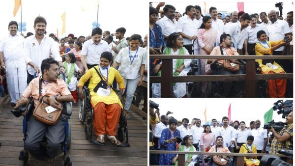 இங்கயும் ஆரம்பிச்சுட்டீங்களா.. மெரினா மரப்பாதையில் முகாமிட்ட ஜோடிகள்! லத்தியுடன் நிற்கும் போலீசார்!