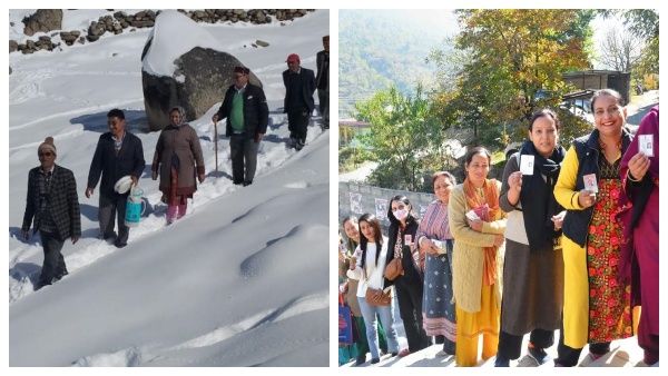 37.19 சதவீத வாக்குப்பதிவு.. குளிரை பாராமல் ஓட்டளித்த மக்கள்.. இமாச்சல பிரதேசத்தில் விறுவிறு தேர்தல்