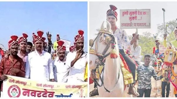 திருமணத்துக்கு பெண் இல்லையாம்.. மணமகன் உடையில் தெருதெருவாய் இளைஞர்கள் ஊர்வலம்.. பரபரத்த மகாராஷ்டிரா