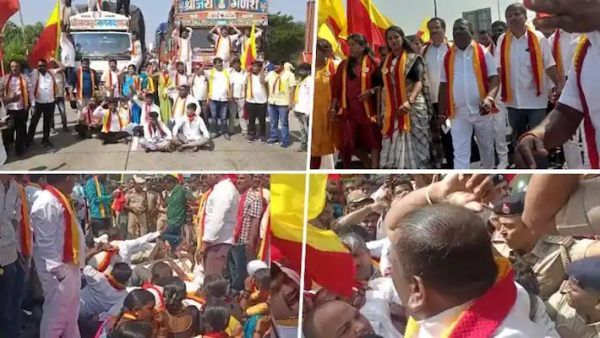 எல்லை பிரச்சனை.. கர்நாடகா-மகாராஷ்டிராவில் தொடர் பதற்றம்.. வாகனங்கள் மீது கல்வீச்சு.. ஒரே பரபரப்பு