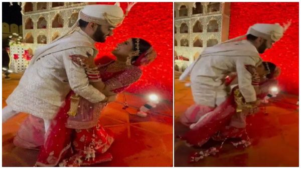 இதுதான் காதலில் விழுவதோ..வெட்டிங் ஷூட்டின் போது கீழே விழுந்த மணமக்கள்..கலாய்த்து தள்ளும் நெட்டிசன்ஸ்