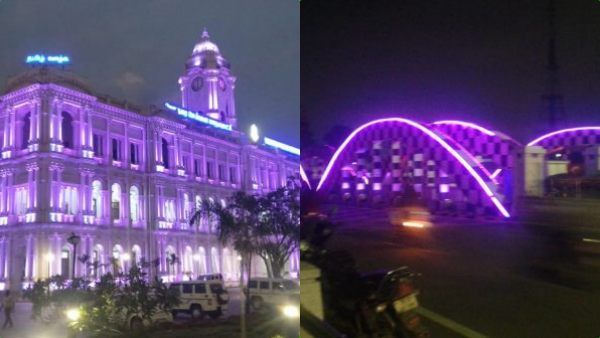 ஊதா கலரில் ஜொலிக்கும் ரிப்பன் மாளிகை, நேப்பியர் பாலம்.. சர்வதேச மாற்றுத்திறனாளிகள் தின கொண்டாட்டம்