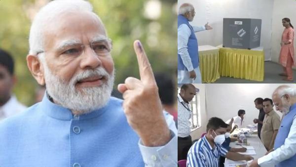 இல்ல.. இல்ல.. நீங்க போங்க.. மோடி வாக்களிக்க சென்ற அந்த நொடி.. வாக்குச்சாவடியில் நடந்தது என்ன?