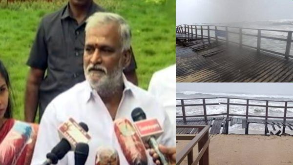 முன்னெச்சரிக்கை நடவடிக்கையால் பெரும் சேதம் தவிர்ப்பு.. மெரினா மரப்பாதை என்னாச்சு? - சேகர்பாபு தகவல்!