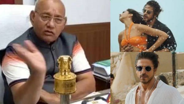 காவி உடையில் ஆபாசம்.. மகளுடன் படத்தை பார்க்க முடியுமா ஷாருக்கான்.. ம.பி. சபாநாயகர் கேள்வி