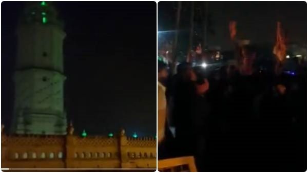 மைசூரில் உச்சக்கட்ட பதற்றம்.. திப்பு சுல்தான் மசூதி எங்க இடம்! வாசலில் திரண்ட இந்துத்துவா அமைப்பினர்