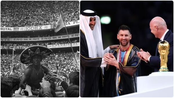 பீலேவுக்கு தொப்பி... மெஸ்ஸிக்கு கருப்பு அங்கி! அப்போ புரியல இப்போ புரியுது.. இதுதான் காரணமா?