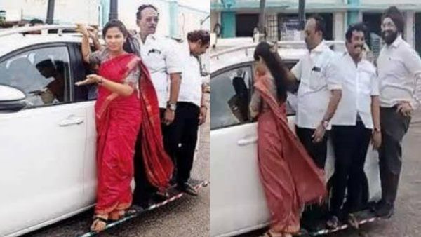 முதல்வர் கான்வாயில்.. மேயர் பிரியா 