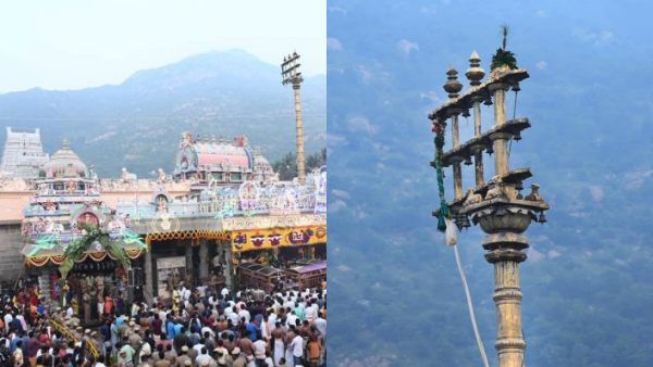 திருவண்ணாமலை மகாதீபம்.. 1,150 மீட்டர் தீபத்திரிக்கு சிறப்பு பூஜை! கோயிலுக்கு குவியும் பக்தர்கள்