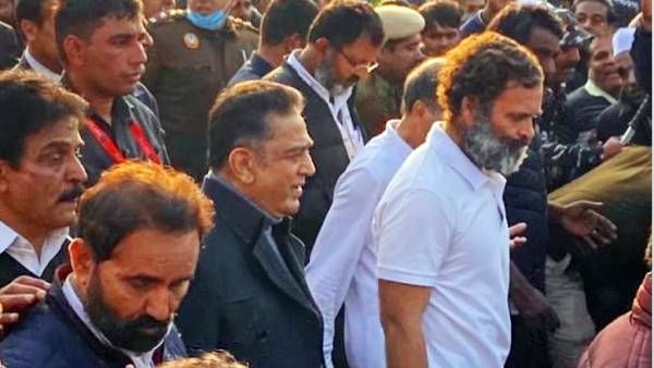 டெல்லியை திணறடிக்கும் பாரத் ஜோடோ யாத்திரை.. ராகுலுடன் இன்று ‛கை’கோர்த்த கமல்ஹாசன்.. உற்சாகம்!