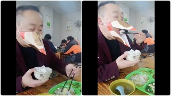 கொரோனா எந்த ரூபத்தில் வந்தாலும்.. நாங்க வேற மாறி! மாஸ்கை கழற்றாமலே சாப்பிடுவோம்.. பரவும் வீடியோ!