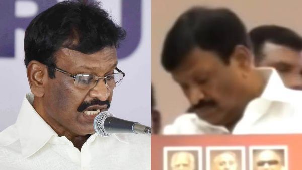 பேசும் போது மைக்கை தட்டிவிட்ட திமுக எம்.எல்.ஏ. உதவியாளர்! அமைச்சர் நாசருக்கு வந்தது பாருங்க கோபம்!