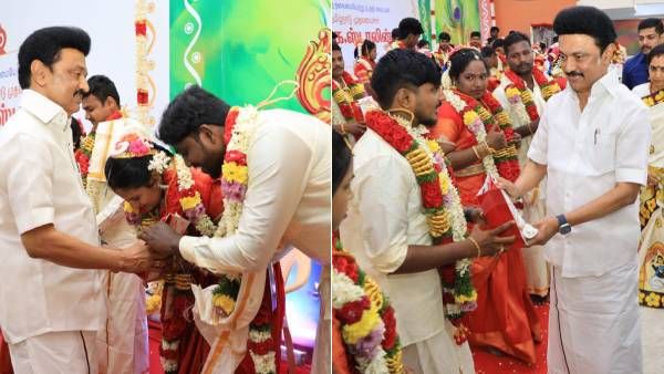 நாம் இருவர் நமக்கு இருவரோ -ஒருவரோ போதும்! மணமக்களுக்கு முதல்வர் ஸ்டாலின் வழங்கிய அறிவுரை!