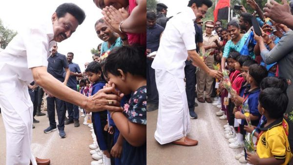 தென்காசி வந்த முதல்வர் ஸ்டாலின்.. பார்த்ததும் மகிழ்ச்சியில் துள்ளிய குழந்தைகள்.. கை கொடுக்க ஆர்வம்!
