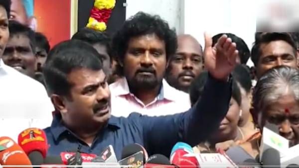 கோபத்தில் கொந்தளித்த சீமான்.. மைத்துனரை இழுத்த செய்தியாளரிடம் தரக்குறைவாக பேச்சு - சிஎம்பிசி கண்டனம்